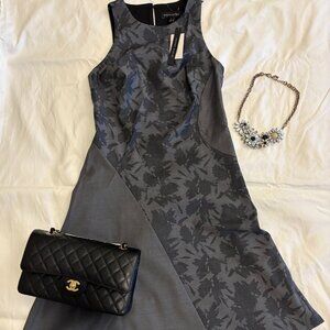 NWT New with tags Banana Republic wool sleeveless midi grey dress